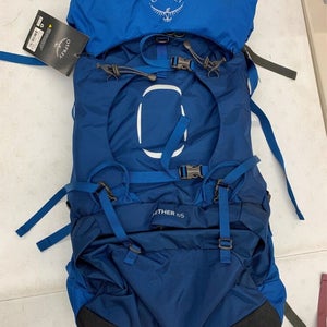 Osprey Aether 65 S/M Backpack Men's Blue Hiking Backpacking 65L