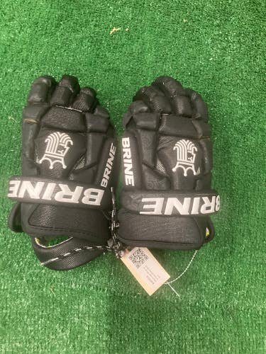 Black Used Brine Lacrosse Gloves Medium