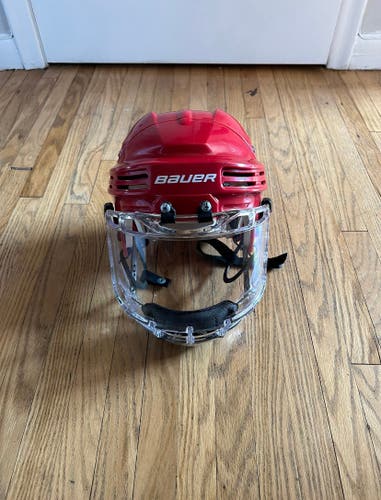 Red Bauer 4500 Helmet Size Large