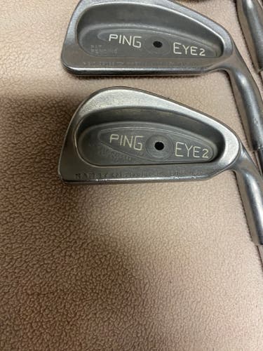 Used Men's Ping Eye 2 Right Handed Iron Set Stiff Flex 9 Pieces Steel Shaft