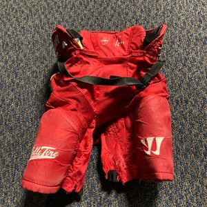 Red Used Youth Small Warrior Custom Hockey Pants Pro Stock