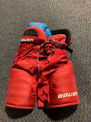 Red Used Senior Small Bauer Nexus 1000 Hockey Pants