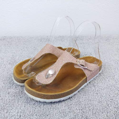 Plakton Kids Brown Leather Orthopedic Sandals Shoes Size 35 Thong