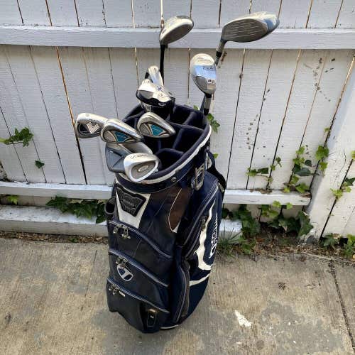 Womens Golf Club Complete Set With Top Brand Name Clubs and Bag