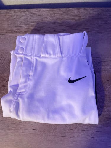 White Nike Vapor Baseball Pants