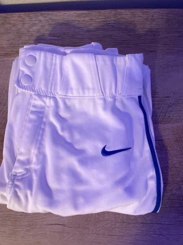 White Nike Vapor Baseball Pants