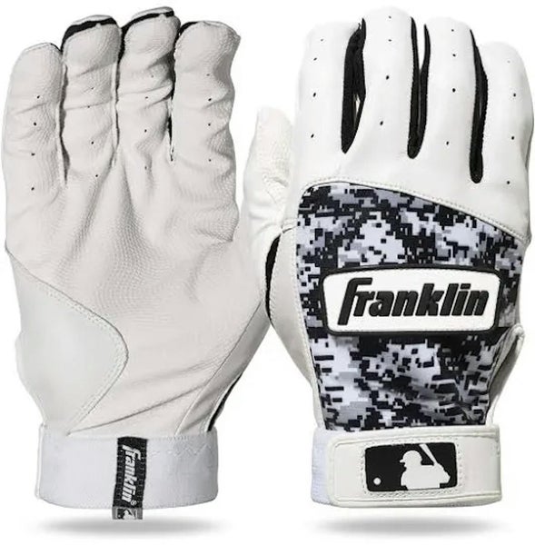 New Franklin DIGITEK BB/SB Batting Gloves ADULT WH/ BK XL 11860-FRA21060F5XL