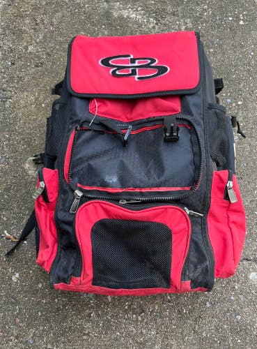 Red Used Boombah Bags & Batpacks Player missing cover for one pouch