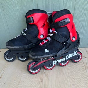 Used Youth Rollerblade Microblade Inline Skates Regular Width Size 5