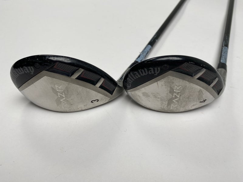 Callaway Razr X 3 & 4 Hybrid Set 21* 24* 60g Regular Graphite Mens LH