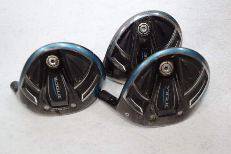 Callaway Rogue 7, 9, 11 Fairway Woods HEADS ONLY Set  #173402