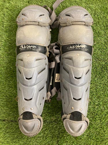 Gray Used Intermediate All Star System 7 Axis Catcher's Leg Guard