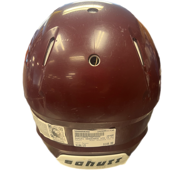 Used Schutt VENGEANCE VTD II FB Helmet Maroon LG 11730-S000059350