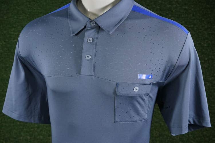 MEN’S EXTRA LARGE ADIDAS PURE MOTION COOL MAX GOLF POLO GRAY BLUE, NWOT ~ L@@K!