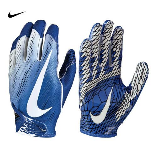 NWT nike vapor knit Men's small Football skill Gloves royal blue/White