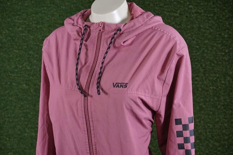 WOMENS MEDIUM VANS KASTLE CHECK ME JACKET WINDBREAKER DECO ROSE, VGC