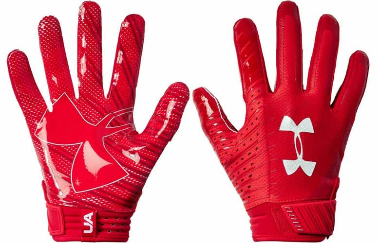 NWT men's large UA UNDER ARMOUR spotlight ADULT RECEIVER FOOTBALL GLOVES SFIA