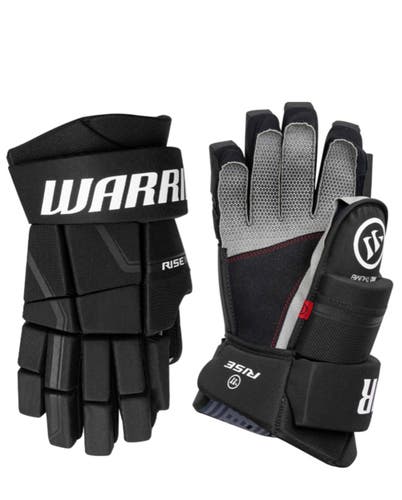 New Warrior Rise Gloves Black Senior Sr. Ice Roller Hockey Gloves 15”