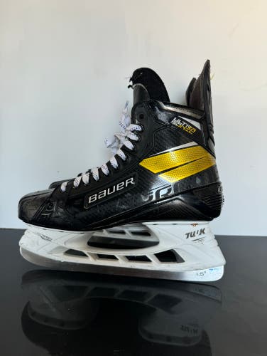 NHL Used Senior Bauer Pro Stock 11.5 Supreme UltraSonic Hockey Skates Made In Canada