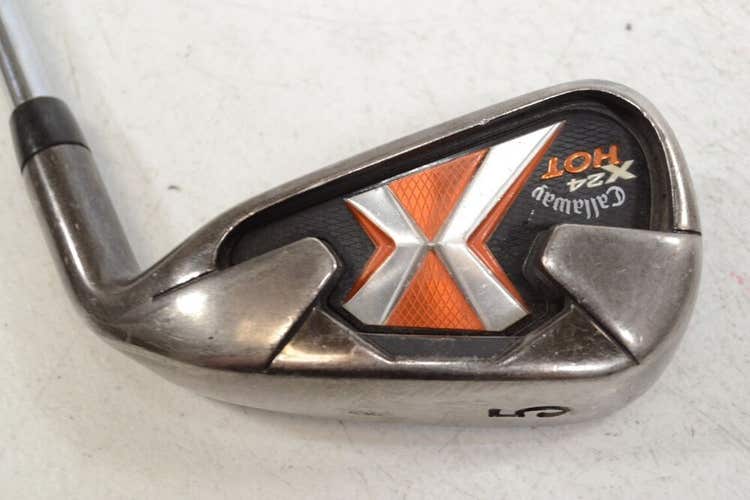 Callaway X-24 Hot Single 5 Iron Right Senior Flex Project X Rifle Steel # 178429