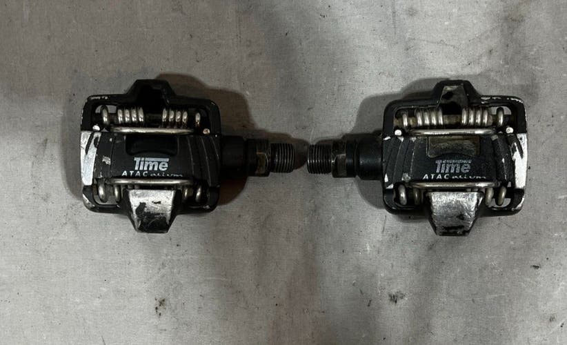 TIME ATAC Alium Clipless Mountain Bike Pedals Black 9/16" Spindle Fast Shipping