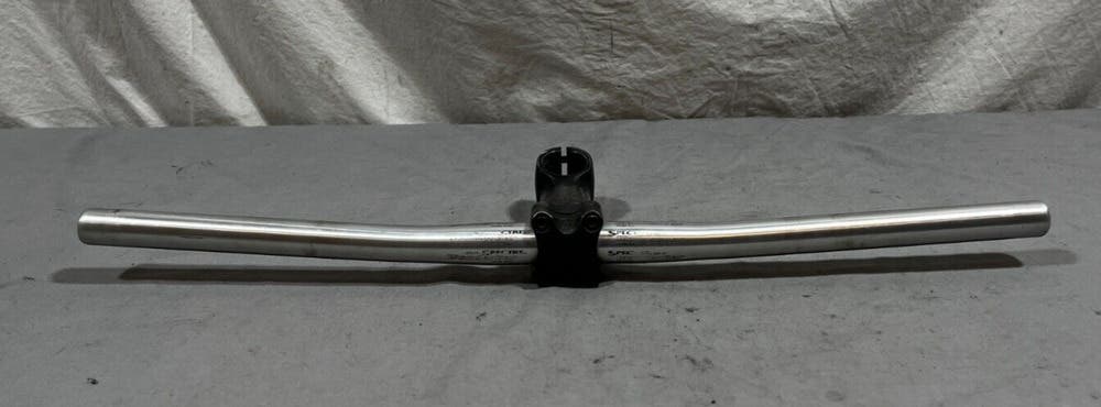 Vintage 1990s Spectre Wonderbar 565mm Aluminum Flat Handlebar Black 95mm Stem