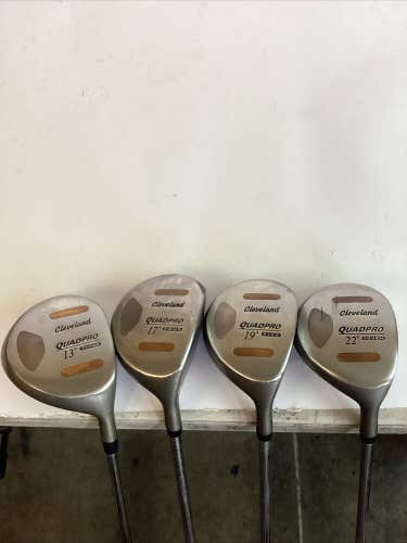 Cleveland Quadpro Fairway Woods Set 3-4-5-7 With R300 Regular Steel Shafts