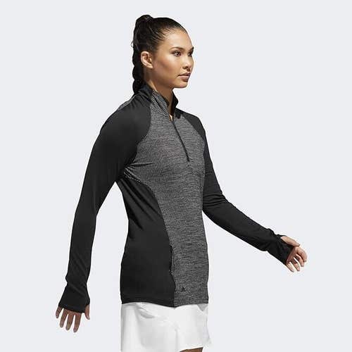 NEW Adidas Women's Beyond 18 Half Zip Knit Golf Jacket With Pockets Small S`