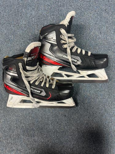 Used Senior Bauer Vapor X2.9 Hockey Goalie Skates Regular Width 8.5