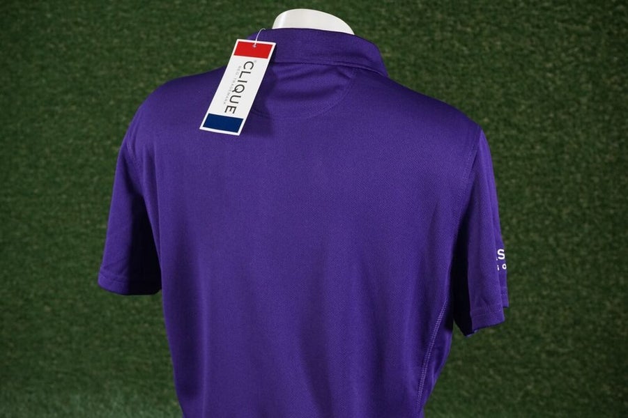 WOMEN'S XL CLIQUE PGA COPPER ROCK CHAMPIONSHIP EPSON TOUR GOLF POLO PURPLE NWT