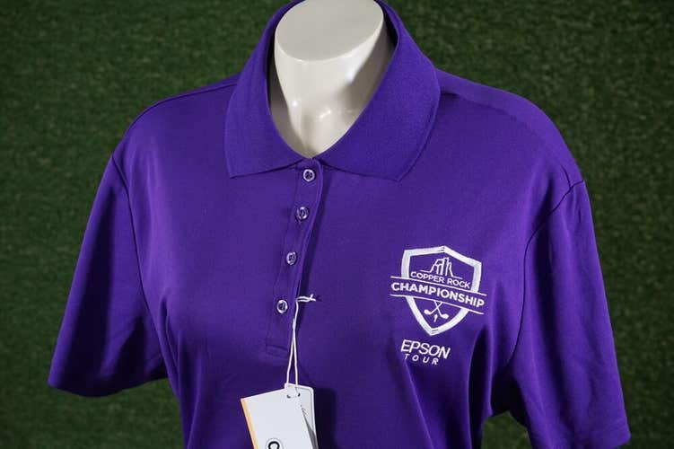 WOMEN'S XL CORE 365 PGA COPPER ROCK CHAMPIONSHIP EPSON TOUR GOLF POLO PURPLE NWT