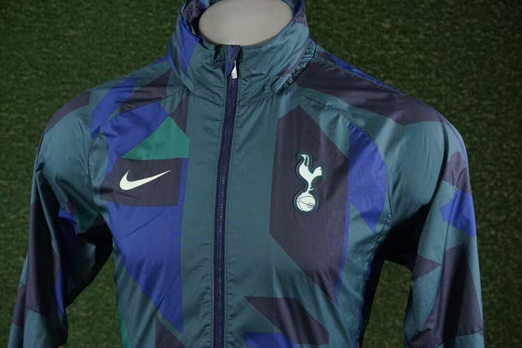 MEN’S MEDIUM NIKE TOTTENHAM SPURS PRINTING SOCCER FOOTBALL JACKET OBSIDIAN, VGC