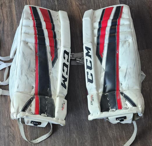 Used 26"+1" CCM Extreme Flex GP760 Goalie Leg Pads