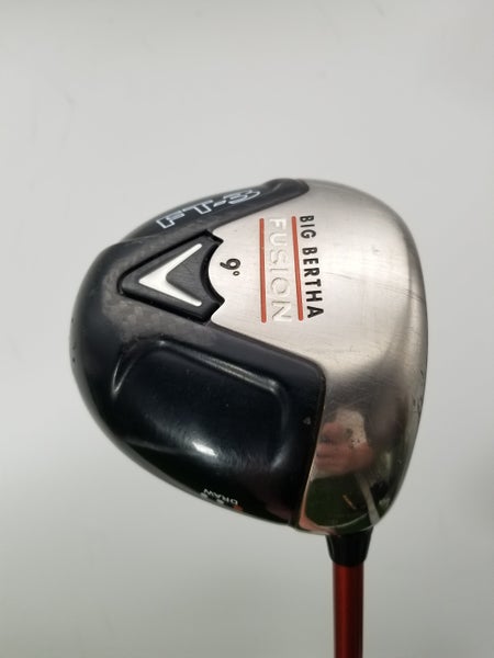 CALLAWAY BIG BERTHA FUSION FT 3 DRIVER 9* STIFF ALDILA NVS 55-S 350 45" GOOD