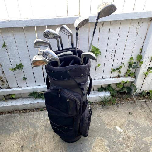 Mens Right Handed Golf Club Complete Set Mixed Brands With Bag