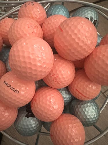 72 Vice ICE And CORAL PINK GOLF BALLS