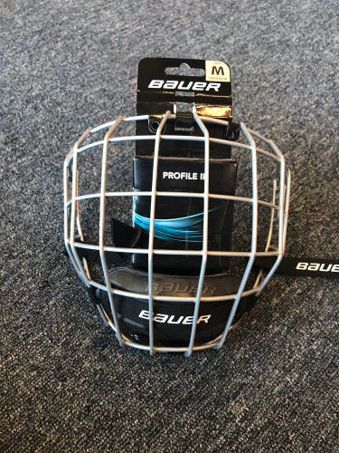 New Medium Bauer Full Cage Profile II Facemask