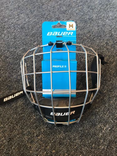 New Medium Bauer Full Cage Profile II Facemask