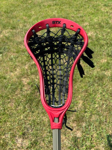 Traditionally Strung Red STX Stallion w Black Stringing