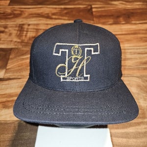 Vintage Tommy Hilfiger Sports Wool Blend Dark Navy Blue Vtg Hat Cap TH Strapback