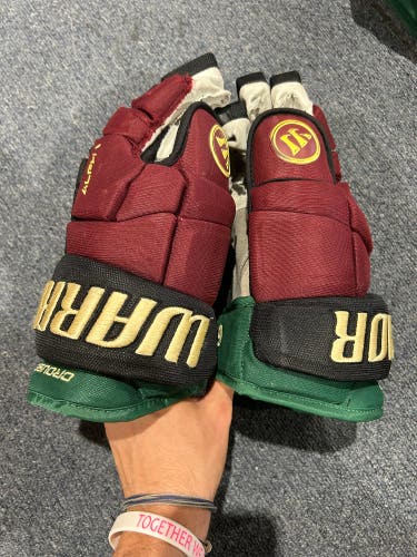 Lightly Used Arizona Coyotes Crouse Warrior 14" Pro Stock Alpha Pro Gloves