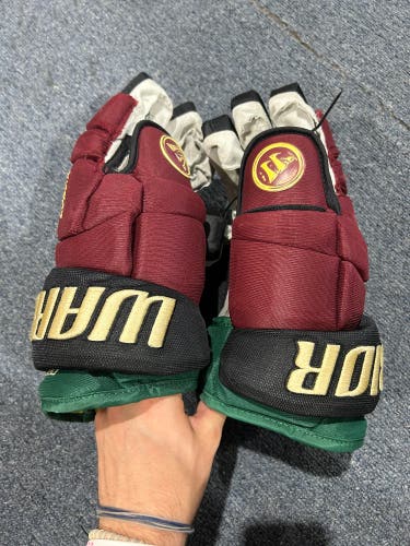 Lightly Used Arizona Coyotes Crouse Warrior 14" Pro Stock Alpha Pro Gloves