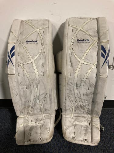 Blue Used 35" Senior Reebok Revoke Pro Zone Goalie Leg Pads