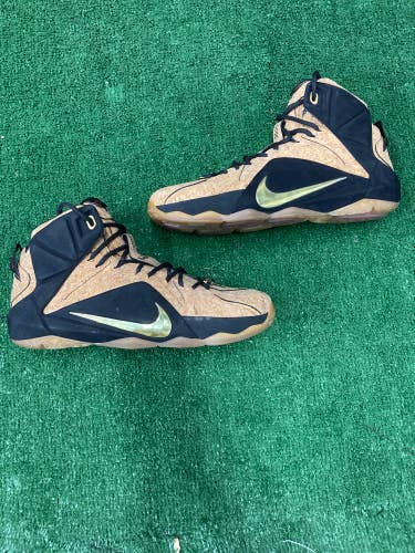 Used Size 11 Men's Nike Lebron 12 EXT Cork Shoes