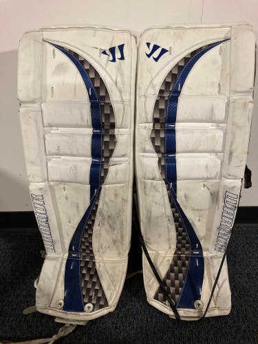 Blue Used 35" Senior Warrior Swagger Goalie Leg Pads