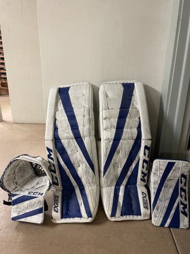 Used 34" CCM Extreme Flex III Full Right Goalie Full Set