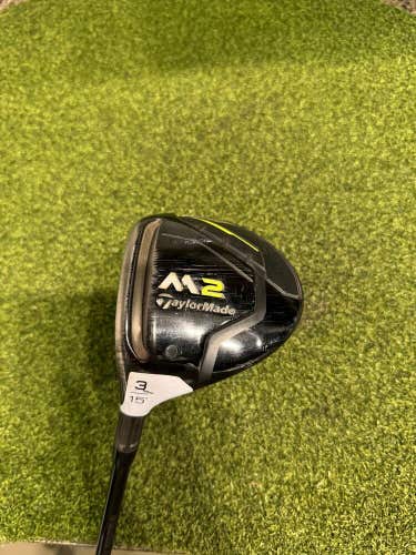 TaylorMade M2 3 15* Fairway Wood, Graphite X-Stiff Flex, LH