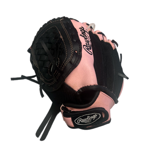 Rawlings Used Pink Left Hand Throw Baseball Glove