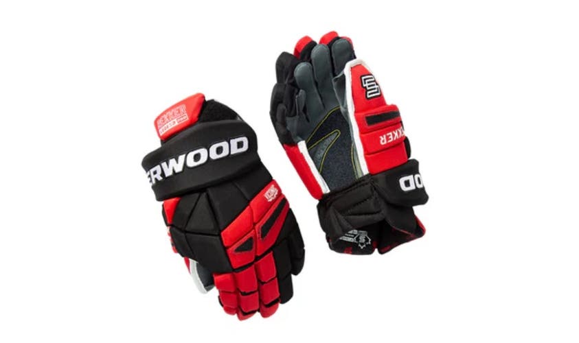 NEW Sherwood Legend PRO Hockey Player Gloves (Senior Black/Red/White)