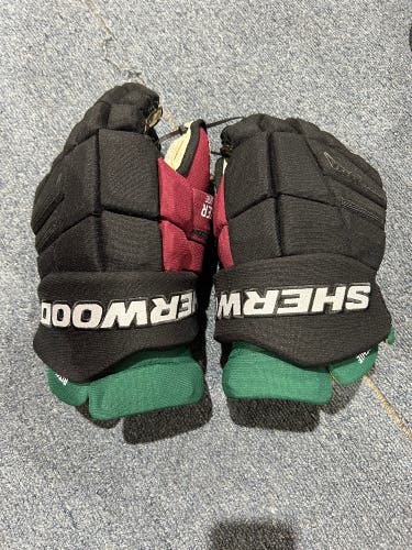 Lightly Used Arizona Coyotes Ritchie Sher-Wood 15" Pro Stock Element one Gloves